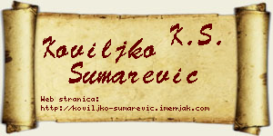 Koviljko Šumarević vizit kartica